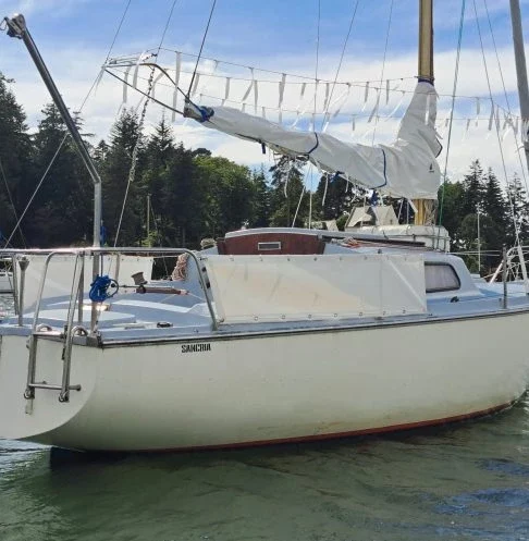Bateau disposant d'un cagnard blanc